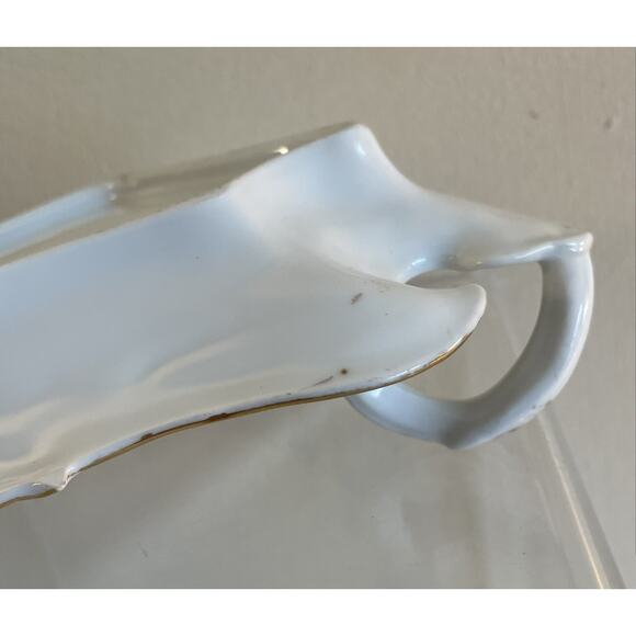 Trinket Nut Dish Gold Mark 18 Hand Painted Pink Yellow Wild Roses Old Victorian - Picture 7 of 16